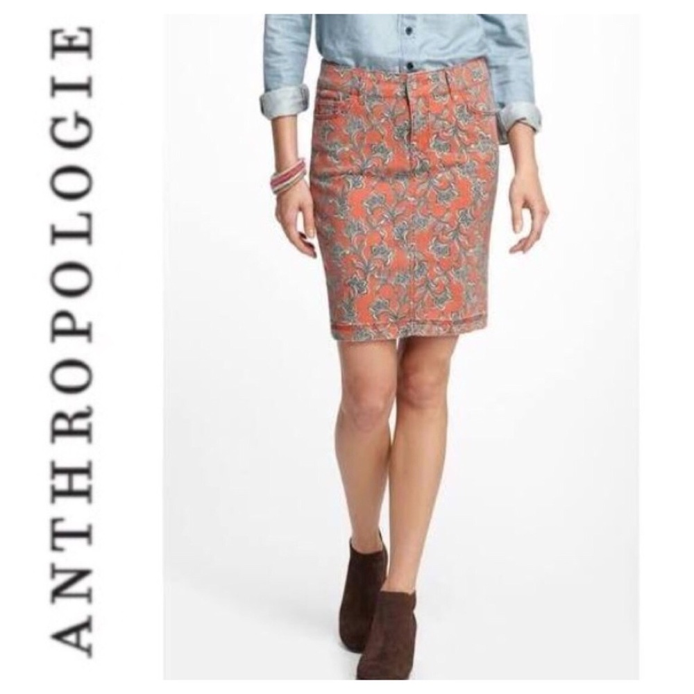 💸Anthropologie Pilcro and the Letterpress skirt